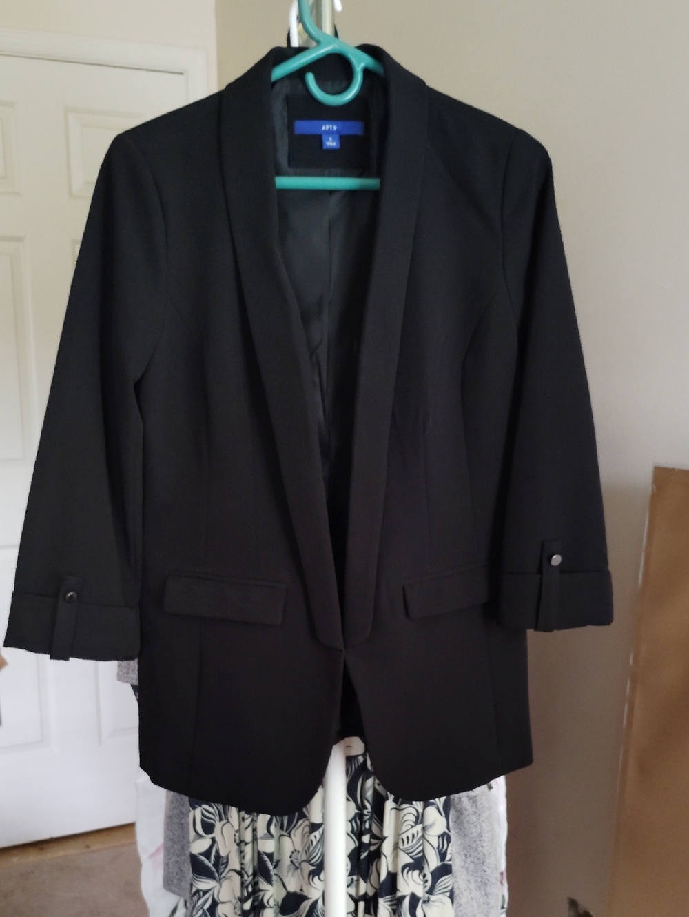 Apt. 9 Black Open-Front Tailored Blazer